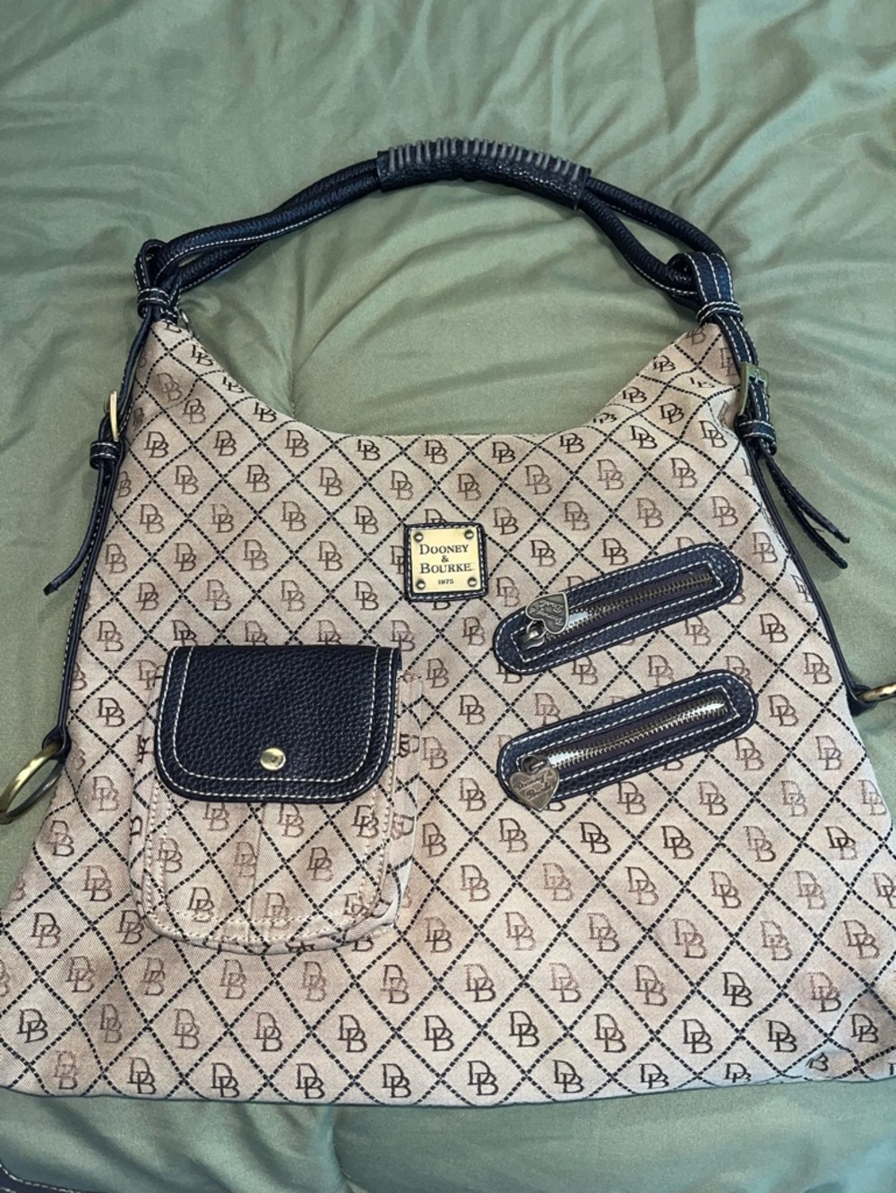 Dooney and Bourke vintage logo bag hobo style